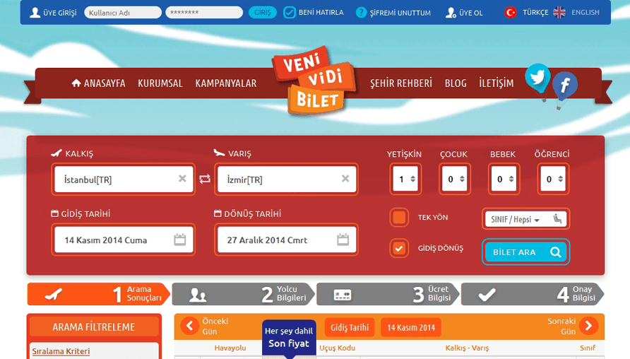 Veni Vidi Bilet Desktop Screenshot