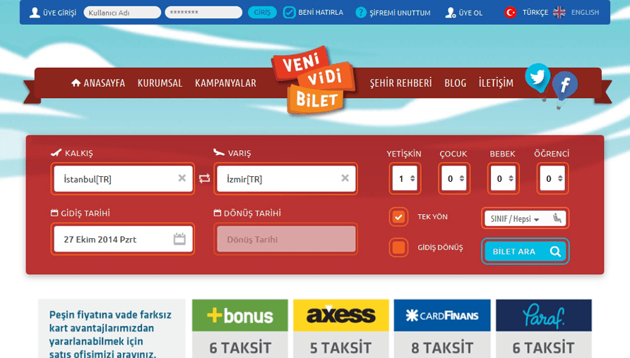 Veni Vidi Bilet Desktop Screenshot