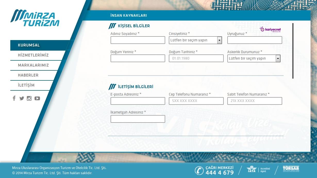 Mirza Turizm Desktop Screenshot