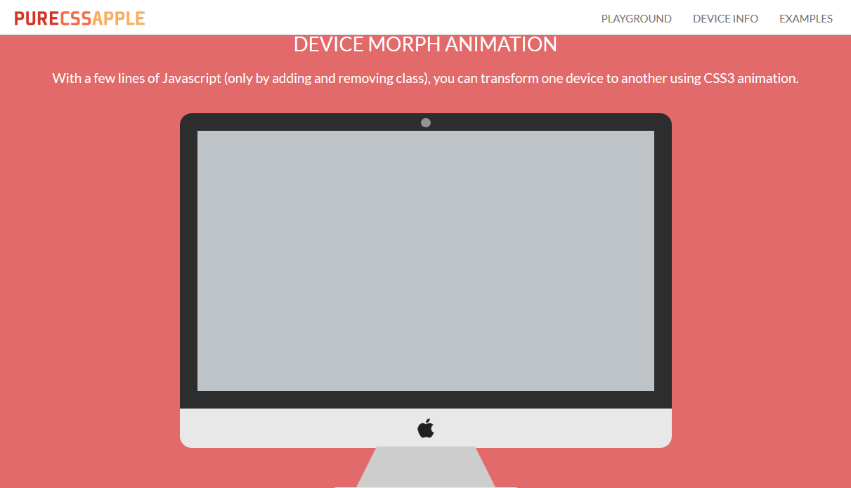 Pure CSS Apple Desktop Screenshot