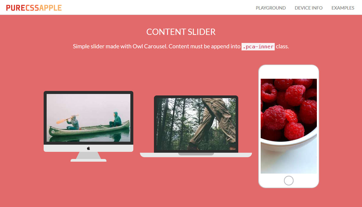 Pure CSS Apple Desktop Screenshot