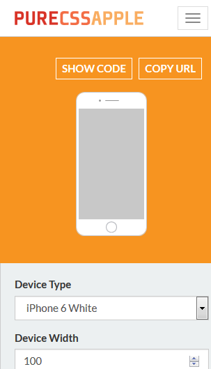 Pure CSS Apple  Mobile Screenshot